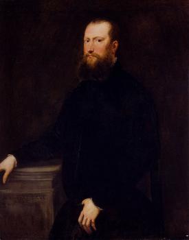 Jacopo Robusti Tintoretto : Portrait Of A Bearded Venetian Nobleman